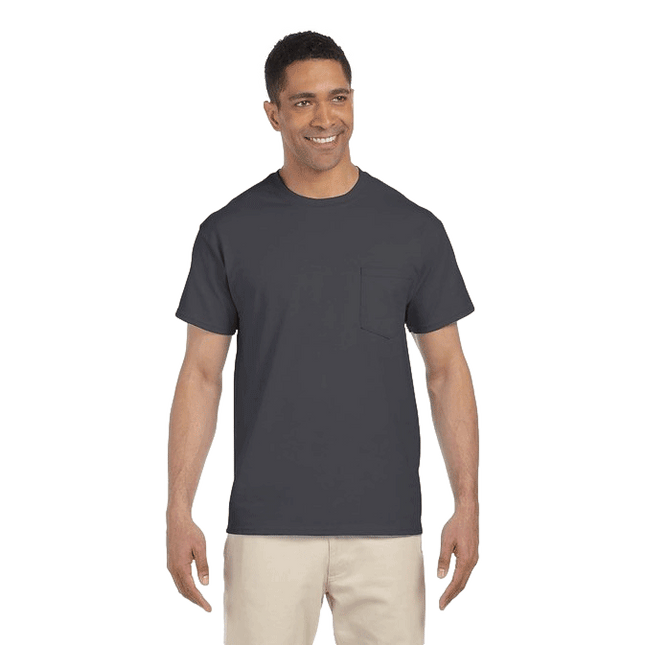 Gildan Charcoal Pocket Tshirt sold by RQC Supply Canada located in Woodstock, Ontario