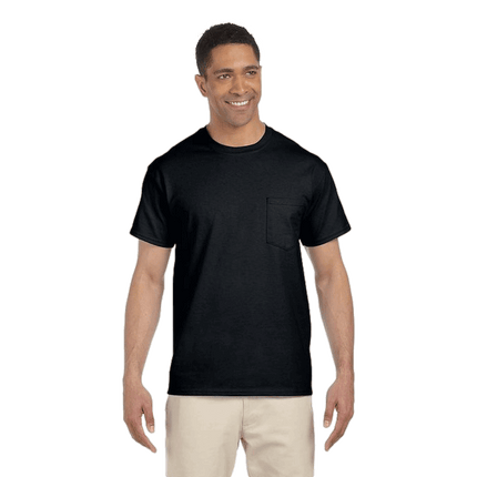 Gildan Black Pocket Tshirt sold by RQC Supply Canada located in Woodstock, Ontario