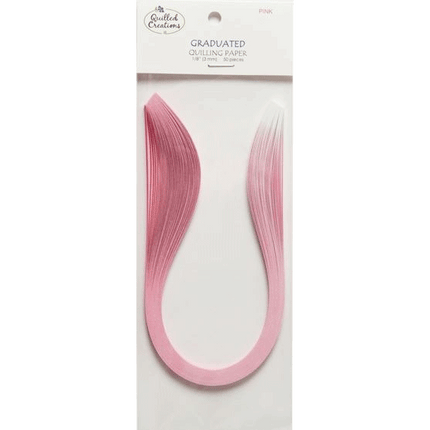 Graduated Quilling Papers by quilled creations sold by RQC Supply Canada an arts and craft store located in Woodstock, Ontario showing pink colour