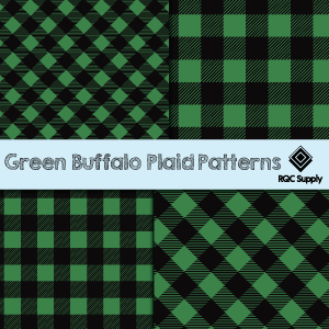 12"  Green Buffalo Plaid Pattern Vinyl