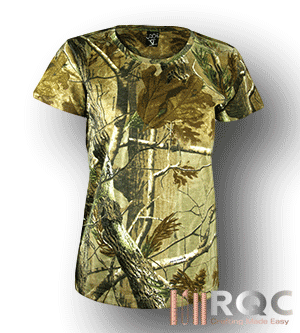 Real Tree Ladies' Camouflage Short Sleeve T-shirt Code Five 3685