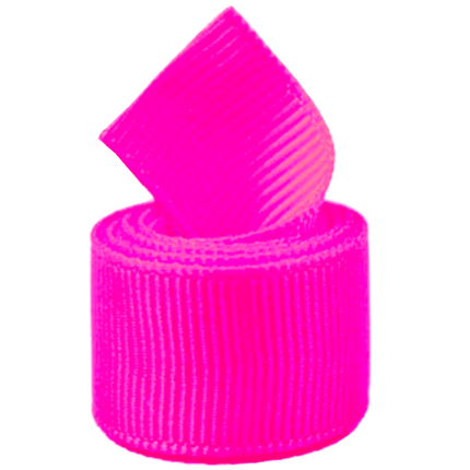 Neon Pink Grosgrain Ribbons x 10 yards