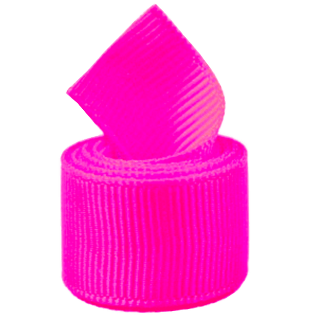 Neon Pink Grosgrain Ribbons x 10 yards