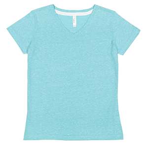3591 V-neck Melange Women's T-shirt - LAT