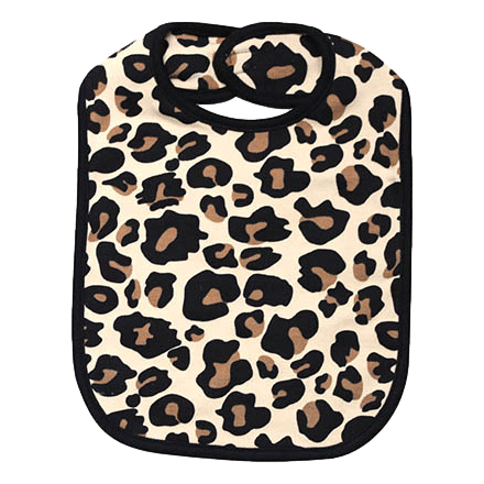 Laughing Giraffe Leopard Cotton Bib sold by RQC Supply located in Woodstock, Ontario