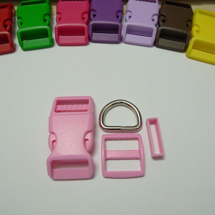DIY Dog Collar Supplies 25mm (1") - 1 set Light Pink