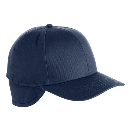 Black Baseball hat that covers the ears for men sold by RQC Supply Canada located in Woodstock, Ontario shown in navy colour