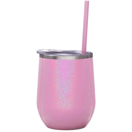 Pink Magic Maars Bev Steel Tropical Classic Pattern 12oz wine glass sold by RQC Supply made by Save a Cup