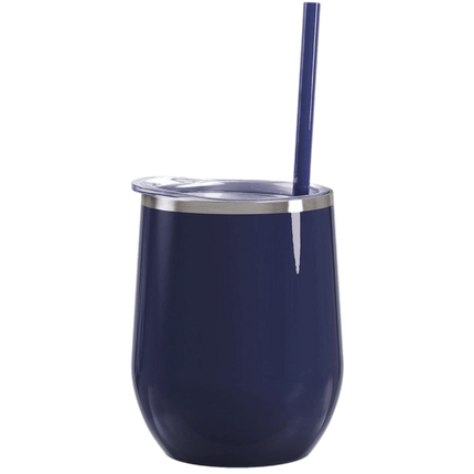 Midnight Maars Bev Steel Tropical Classic Pattern 12oz wine glass sold by RQC Supply made by Save a Cup