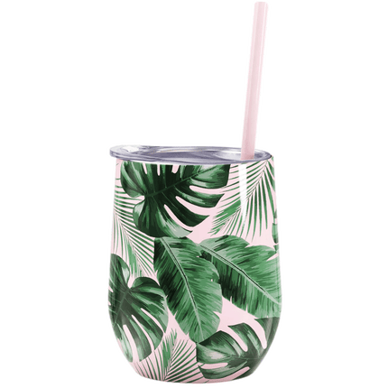 Tropical Maars Bev Steel Tropical Classic Pattern 12oz wine glass sold by RQC Supply made by Save a Cup