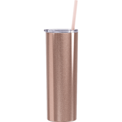 Sip in style with this Glitter Rose Gold Maars Skinny 20oz Tumbler from Save a Cup. Sold by RQC Supply Canada.