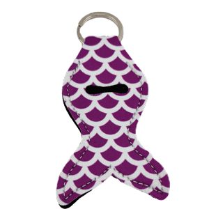 Purple Mermaid Chapstick Keychain Chapstick holder sold by RQC Supply Canada