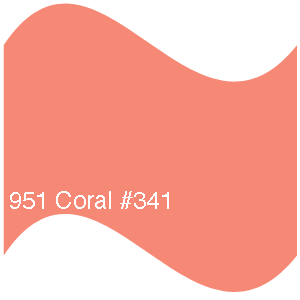 Discontinued Oracal 951 Coral Adhesive Vinyl #341 - Coral Gloss Finish