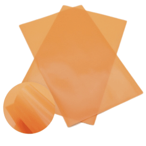 Orange Transparent Faux Leather Sheets