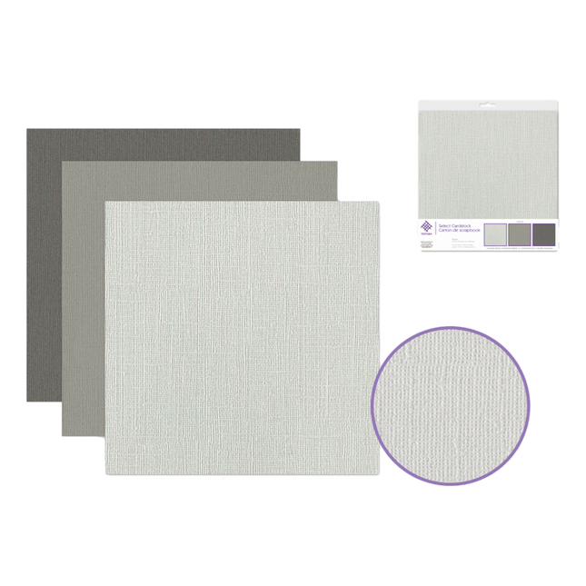 Scrapbook Paper: 12" x 12" Cardstock x 3 - Textura Select