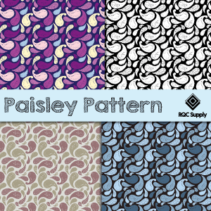 12"  Paisley Pattern Vinyl