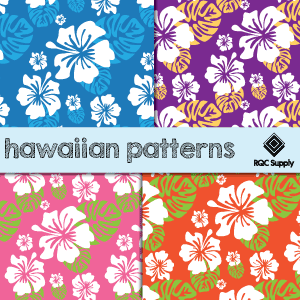 12" Hawaiian Pattern Vinyl