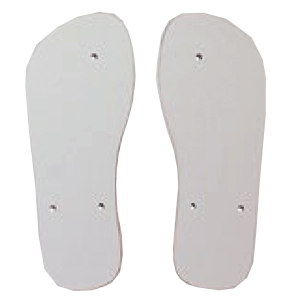 Rubber Sandal Slippers/Sandals White (Flip Flops) - Sublimation