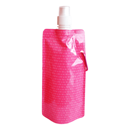 H20 Portable Water Bottles with hook to attach to your bag sold by RQC Supply Canada located in Woodstock, Ontario shown in Pink