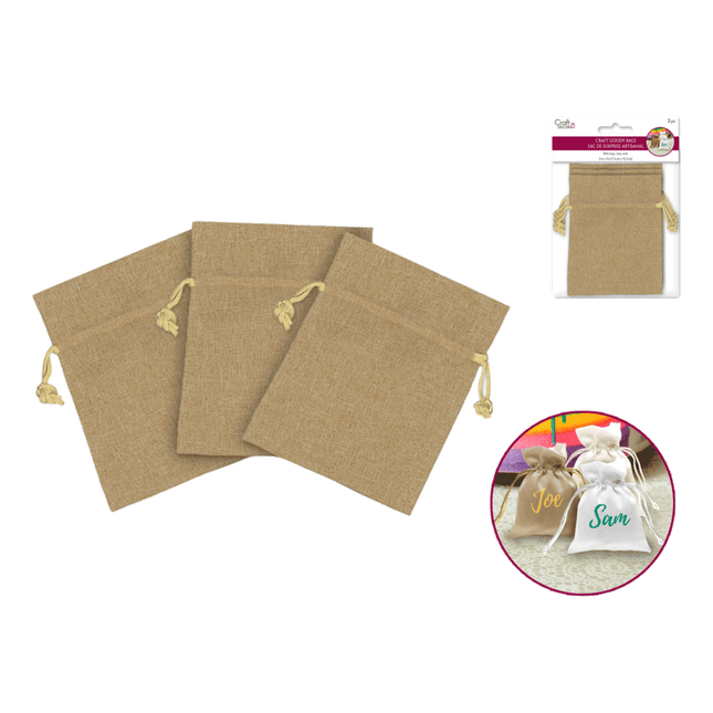 Tooth Fairy Bags sold by RQC Supply Canada sold by Woodstocks Craft Store located in Woodstock Ontario, shown in jute colour
