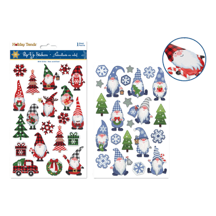 Pop Up glitter christmas scrapbooking stickers sold by RQC Supply Canada located in Woodstock, Ontario