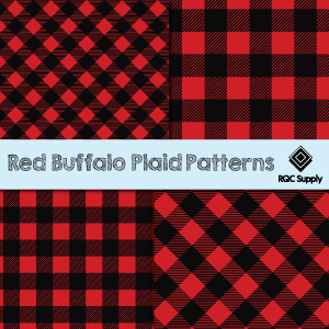 12"  Red Buffalo Plaid Pattern Vinyl