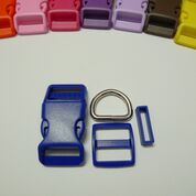 DIY Dog Collar Supplies 25mm (1") - 1 set Royal Blue