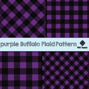 12"  Purple Buffalo Plaid Pattern Vinyl