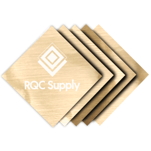 Styletech Chrome Adhesive Vinyl - 3 Foot Length. Shown in all available colours, sold by RQC Supply Canada, located in Woodstock, Ontario shown in brushed gold