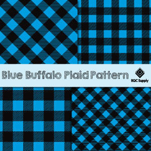 12"  Blue Buffalo Plaid Pattern Vinyl