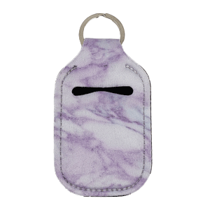 Hand Sanitizer Keychain Holder includes empty ~ 30ml Travel Size bottle -refillable.