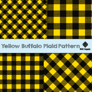 12"  Yellow Buffalo Plaid Pattern Vinyl