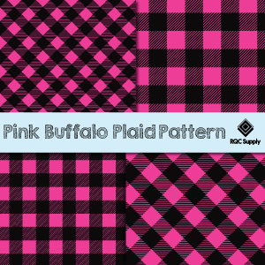 12"  Pink Buffalo Plaid Pattern Vinyl