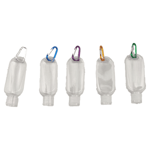 Mini Clear Hand Sanitizer Bottle with Clip