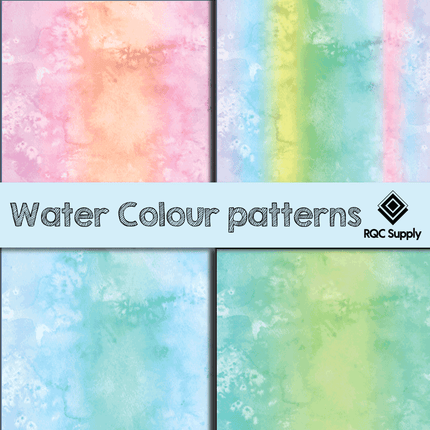12"  Water Colour Pattern Vinyl