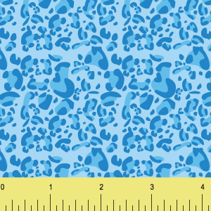 Leopard blue pattern Printed Vinyl sold by RQC Supply Canada