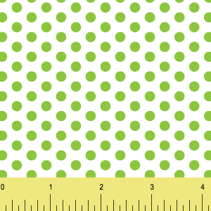 Colour dots green Printed Vinyl sold by RQC Supply Canada