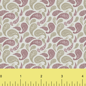 Paisley olive Printed Vinyl sold by RQC Supply Canada