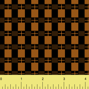 Small Plaid Orange Black Pattern Printed Vinyl sold by RQC Supply Canada