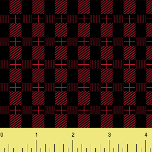 Small Plaid Red Black Pattern Printed Vinyl sold by RQC Supply Canada