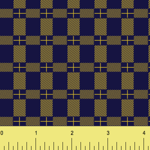 Small Plaid Navy Yellow Pattern Printed Vinyl sold by RQC Supply Canada