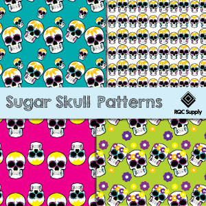12" Sugar Skull Pattern Vinyl