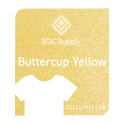 Siser 12" Sparkle Heat Transfer Vinyl (HTV). Shown in Buttercup Yellow, sold by RQC Supply Canada.
