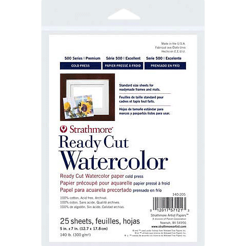 Strathmore Ready Cut Watercolor Sheets available in hot or cold press sold by RQC Supply Canada an arts and craft store located in Woodstock, Ontario