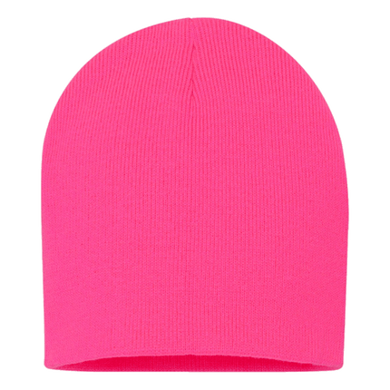 Sportsman 8" Acrylic Knit Beanie Hats sold by RQC Supply Canada located in Woodstock, Ontario shown in Neon Pink Colour hat