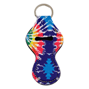 Tye Dye Chapstick Keychain Chapstick holder sold by RQC Supply Canada