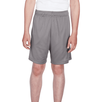 Youth Performance Shorts sold by RQC Supply Canada shown in sport graphite grey colour
