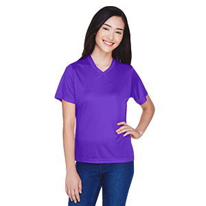 T11 Ladies Zone Team Purple polyester tshirts sold by RQC Supply Canada