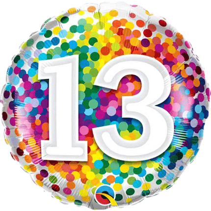 13th Confetti Balloons sold by RQC Supply Canada located in Woodstock, Ontario Canada