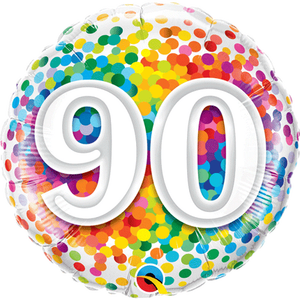 90th Confetti Balloons sold by RQC Supply Canada located in Woodstock, Ontario Canada